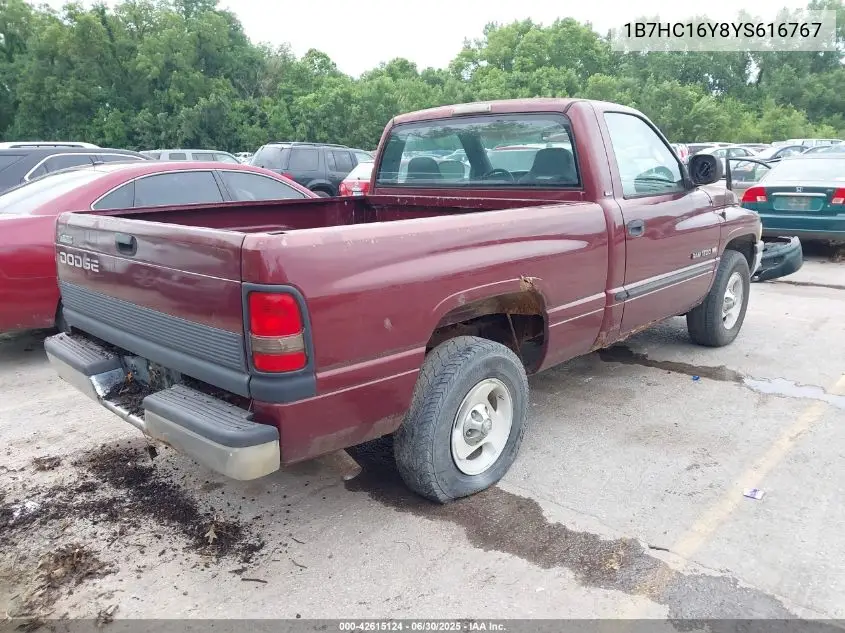 2000 Dodge Ram 1500 VIN: 1B7HC16Y8YS616767 Lot: 42615124