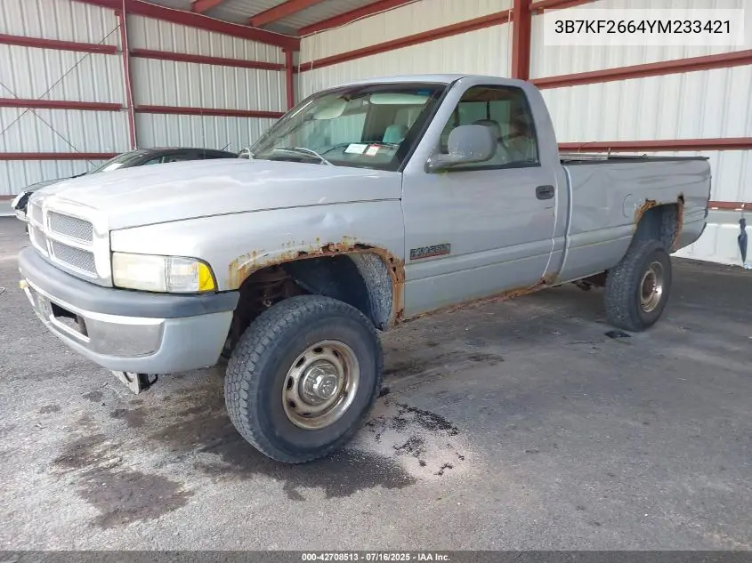 2000 Dodge Ram 2500 St VIN: 3B7KF2664YM233421 Lot: 42708513