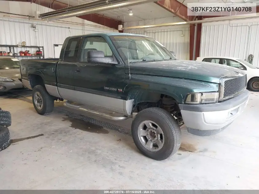 2000 Dodge Ram 2500 St VIN: 3B7KF23Z1YG140708 Lot: 42725174