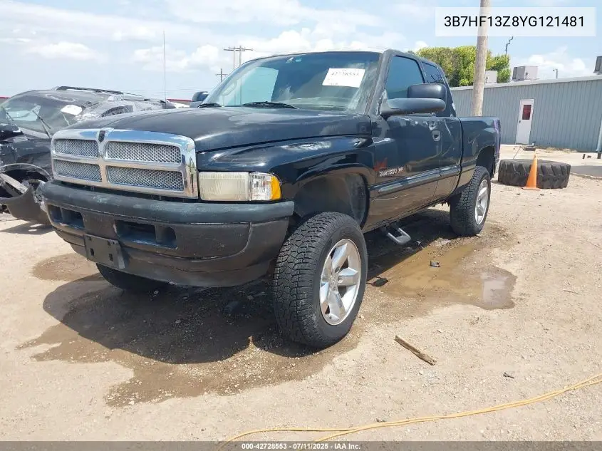 2000 Dodge Ram 1500 St VIN: 3B7HF13Z8YG121481 Lot: 42728553