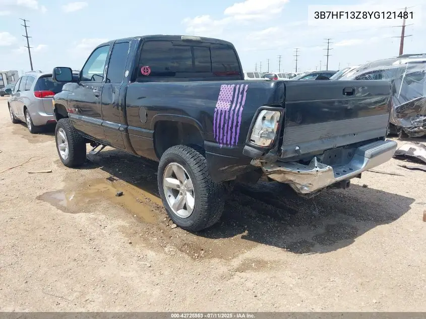 2000 Dodge Ram 1500 St VIN: 3B7HF13Z8YG121481 Lot: 42728553