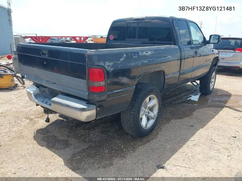 2000 Dodge Ram 1500 St VIN: 3B7HF13Z8YG121481 Lot: 42728553