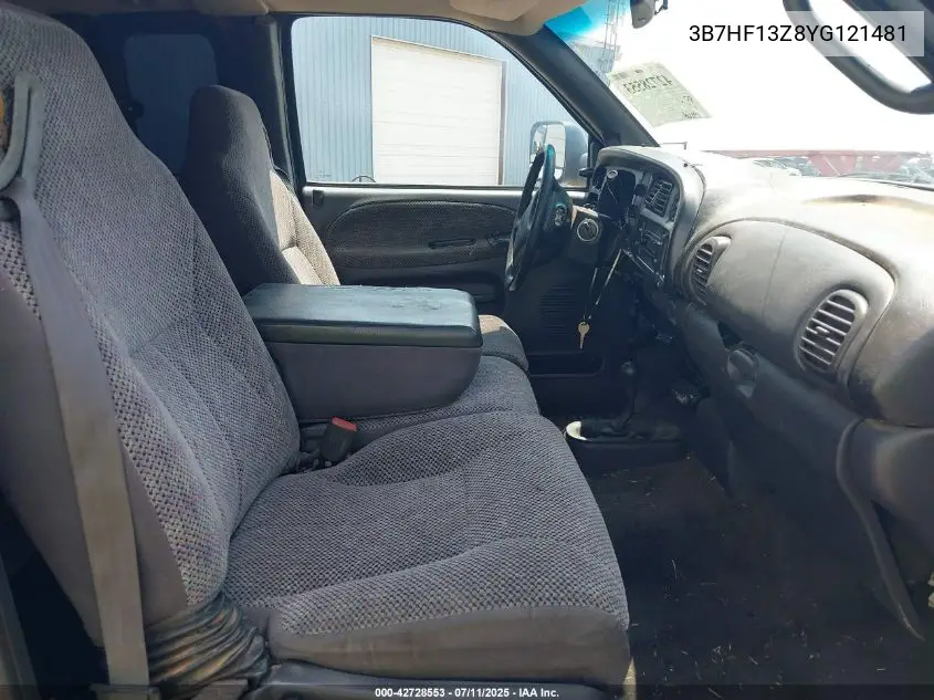 2000 Dodge Ram 1500 St VIN: 3B7HF13Z8YG121481 Lot: 42728553