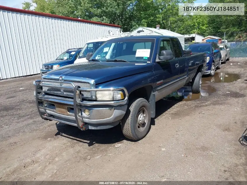 2000 Dodge Ram 2500 St VIN: 1B7KF2360YJ184851 Lot: 42735612