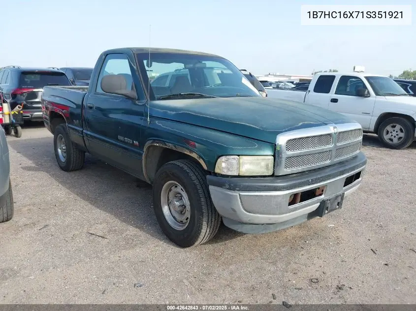 2001 Dodge Ram 1500 St/Ws VIN: 1B7HC16X71S351921 Lot: 42642843