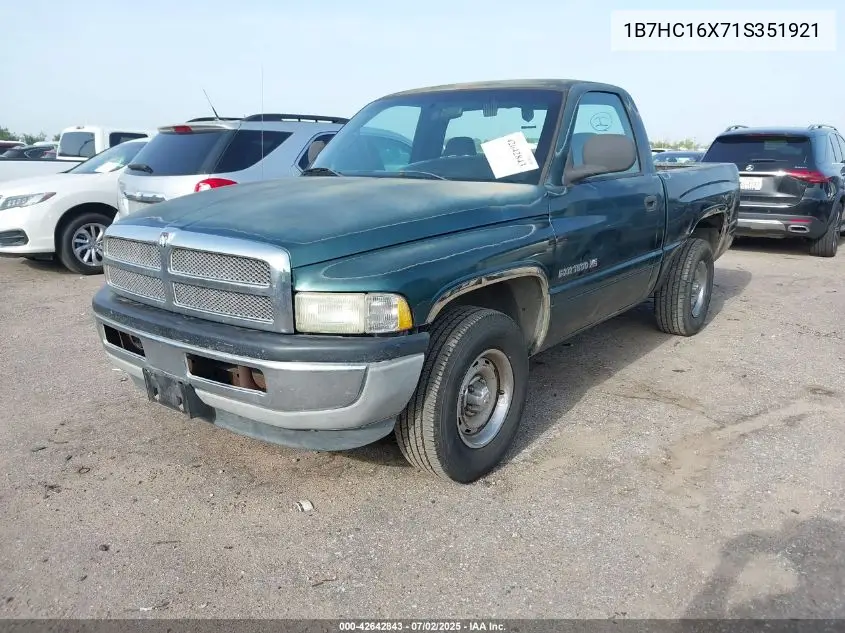 2001 Dodge Ram 1500 St/Ws VIN: 1B7HC16X71S351921 Lot: 42642843