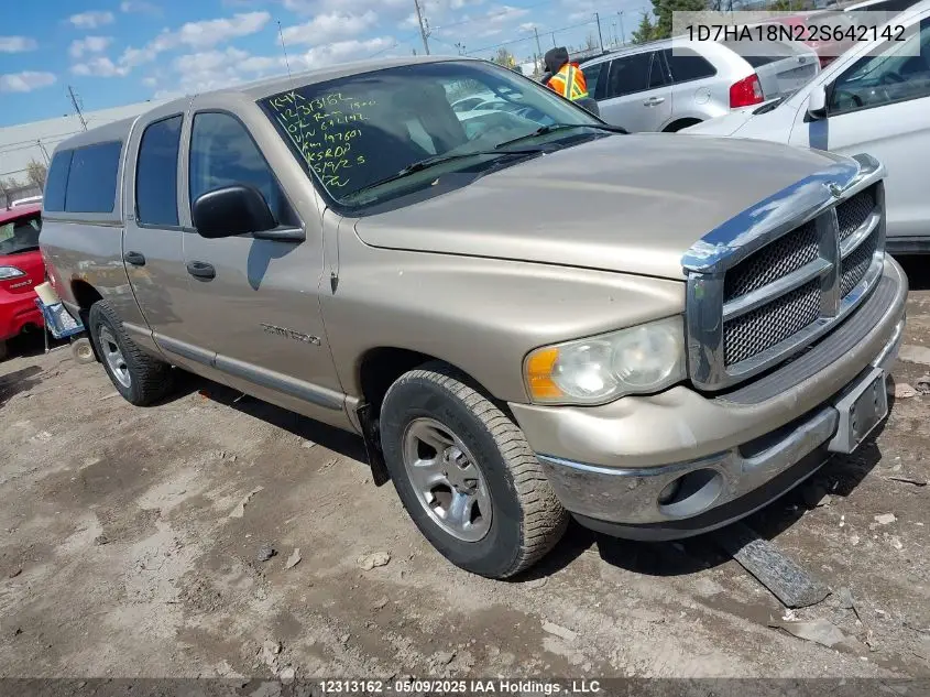 2002 Dodge Ram 1500 VIN: 1D7HA18N22S642142 Lot: 12313162