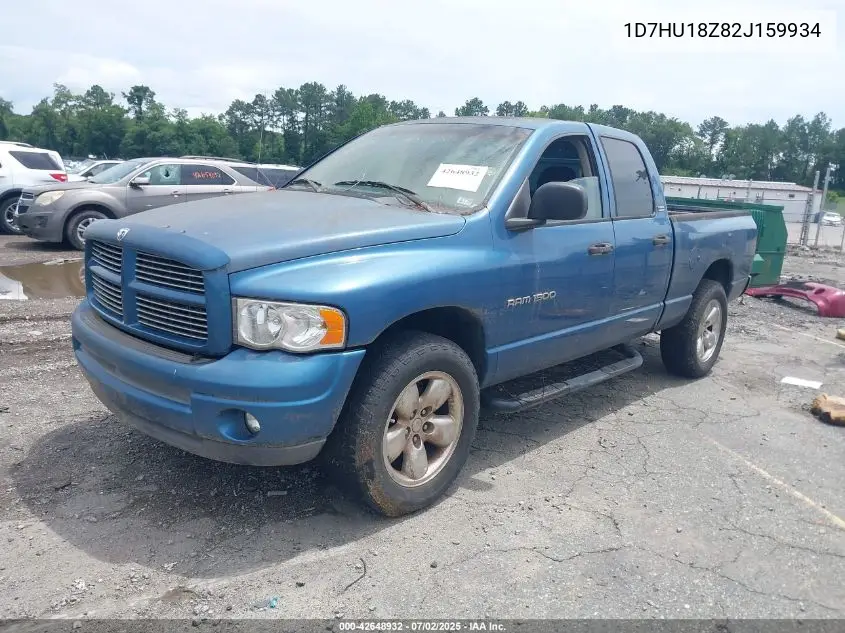 2002 Dodge Ram 1500 St VIN: 1D7HU18Z82J159934 Lot: 42648932