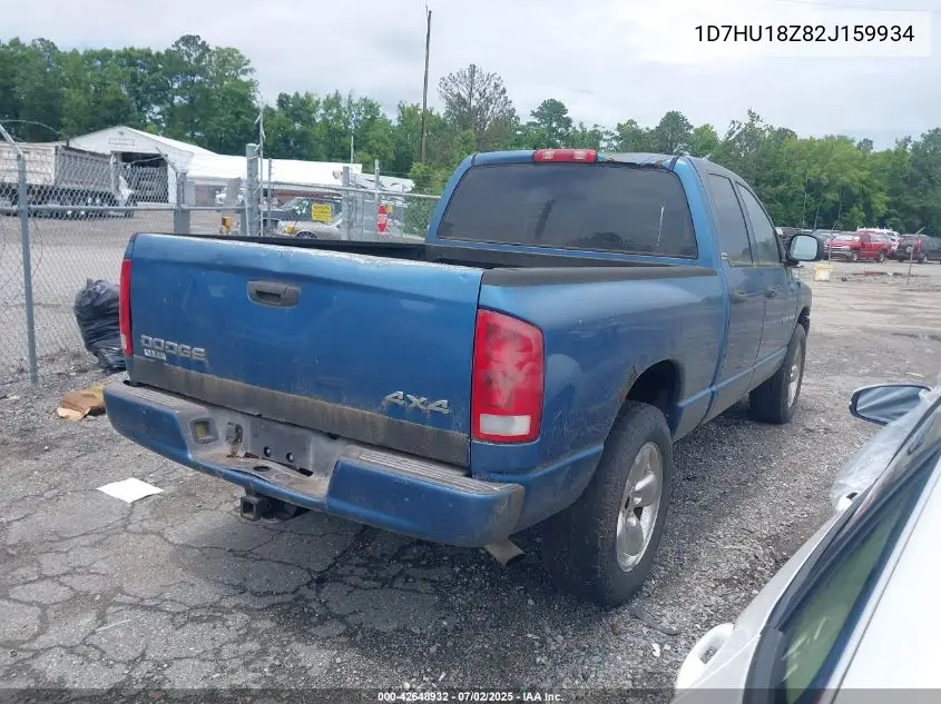 2002 Dodge Ram 1500 St VIN: 1D7HU18Z82J159934 Lot: 42648932