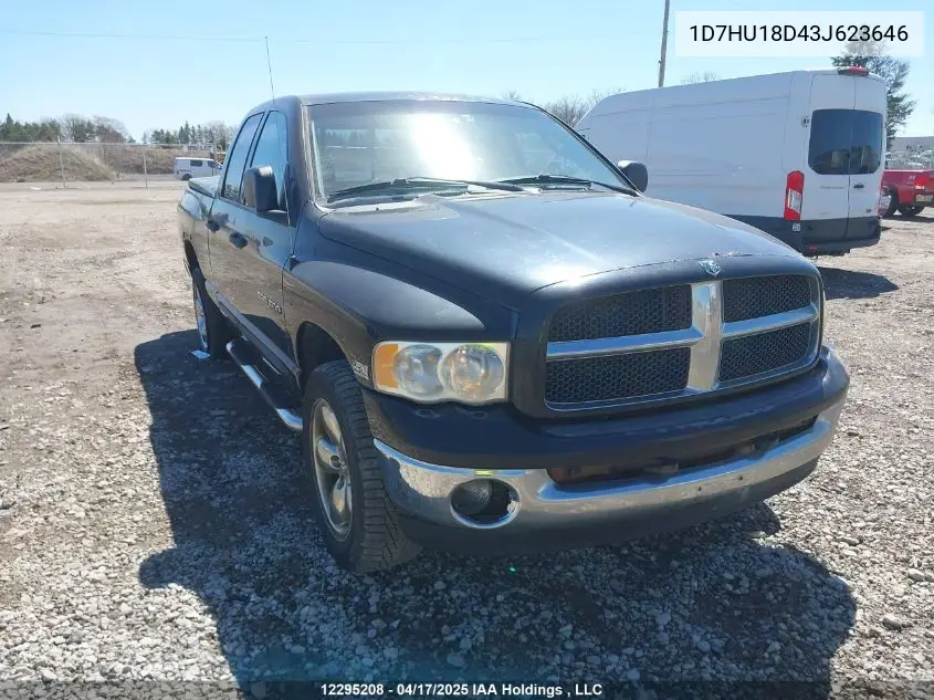 2003 Dodge Ram 1500 St/Slt VIN: 1D7HU18D43J623646 Lot: 12295208