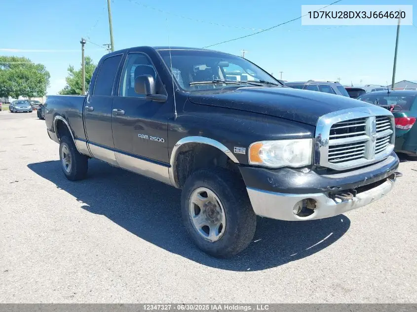 2003 Dodge Ram 2500 Slt/Laramie/St VIN: 1D7KU28DX3J664620 Lot: 12347327