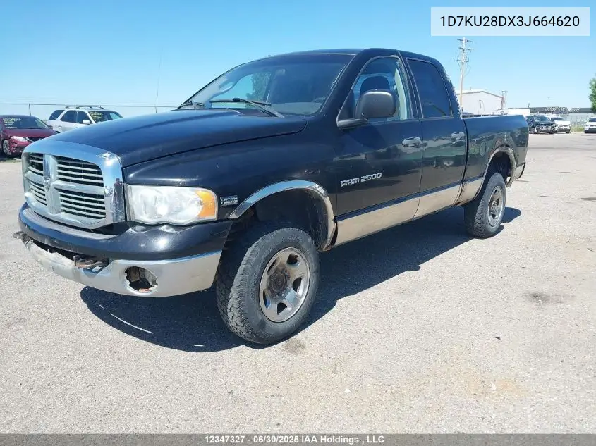 2003 Dodge Ram 2500 Slt/Laramie/St VIN: 1D7KU28DX3J664620 Lot: 12347327