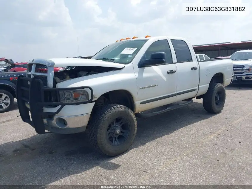 2003 Dodge Ram 3500 Slt/Laramie/St VIN: 3D7LU38C63G831882 Lot: 42608173