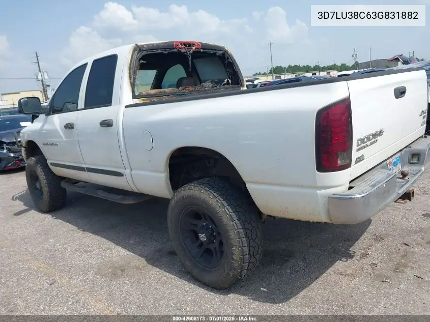 2003 Dodge Ram 3500 Slt/Laramie/St VIN: 3D7LU38C63G831882 Lot: 42608173