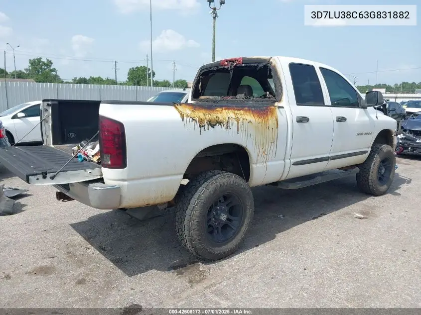 2003 Dodge Ram 3500 Slt/Laramie/St VIN: 3D7LU38C63G831882 Lot: 42608173