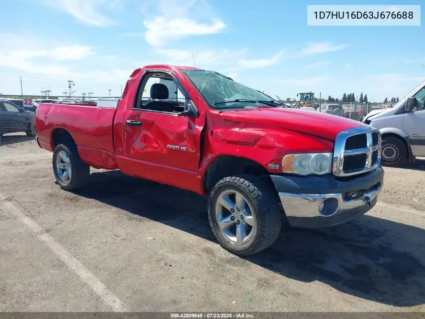 2003 Dodge Ram 1500 Slt/Laramie/St VIN: 1D7HU16D63J676688 Lot: 42809848