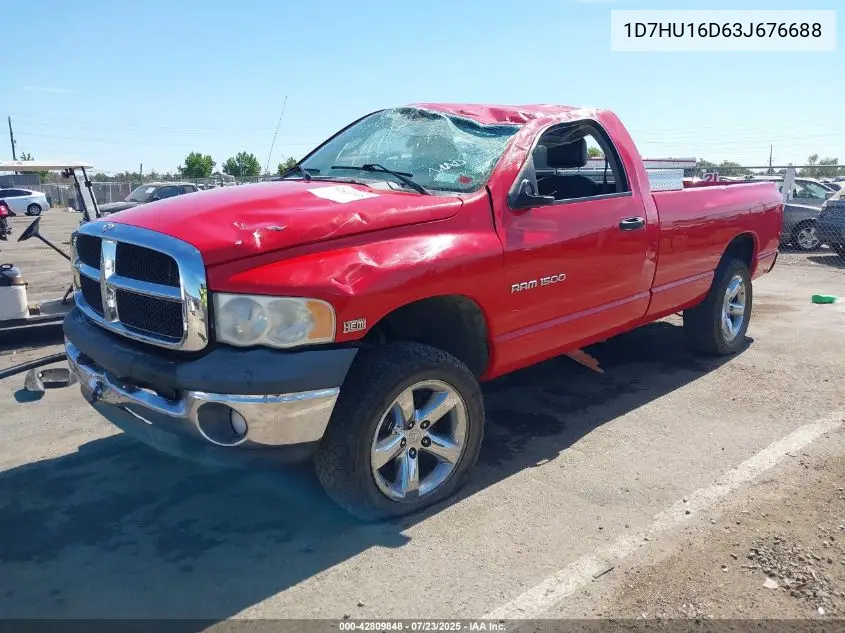 2003 Dodge Ram 1500 Slt/Laramie/St VIN: 1D7HU16D63J676688 Lot: 42809848