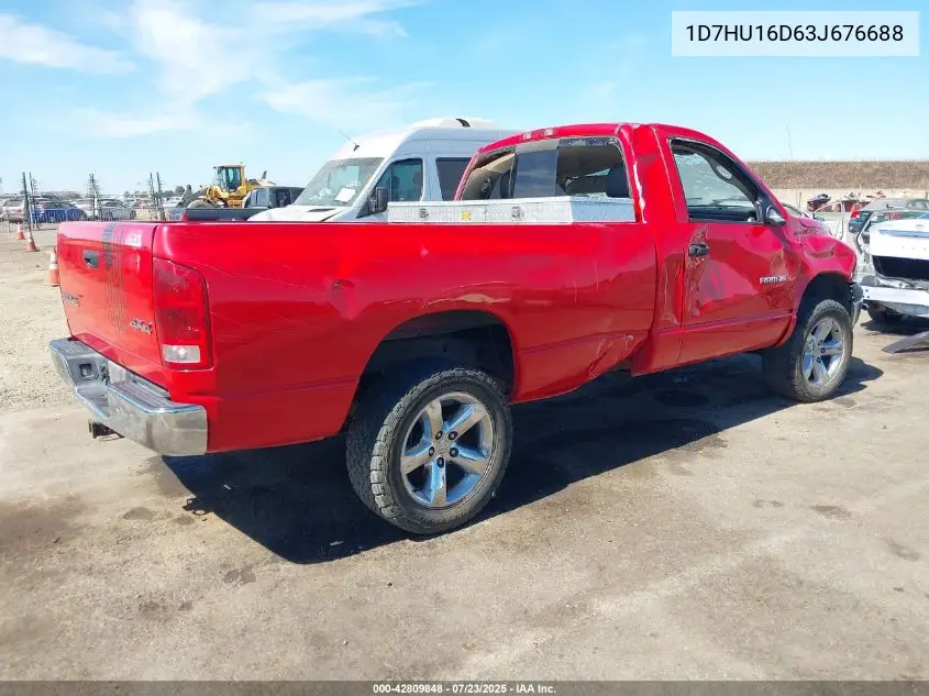 2003 Dodge Ram 1500 Slt/Laramie/St VIN: 1D7HU16D63J676688 Lot: 42809848