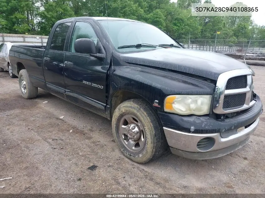 2004 Dodge Ram 2500 Slt/Laramie VIN: 3D7KA28C94G108365 Lot: 42199564