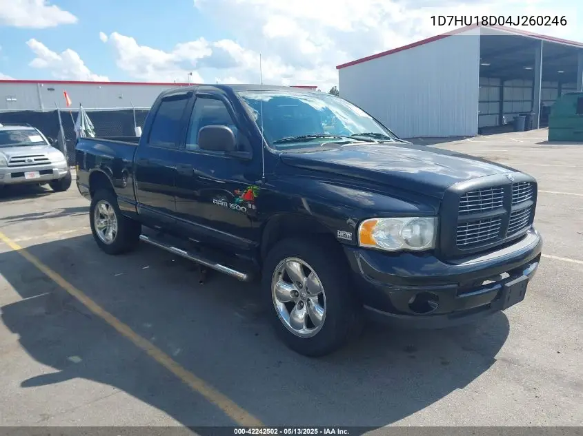 2004 Dodge Ram 1500 Slt/Laramie VIN: 1D7HU18D04J260246 Lot: 42242502