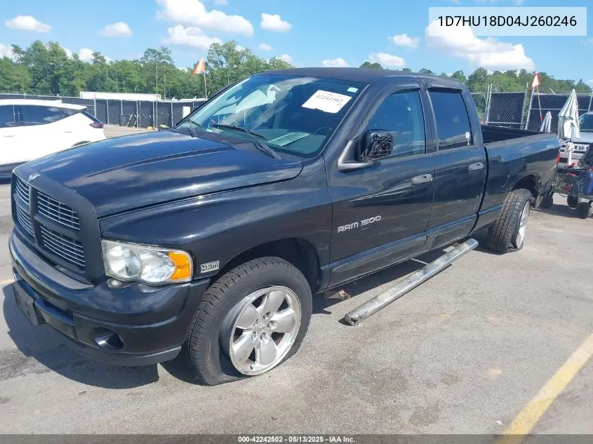 2004 Dodge Ram 1500 Slt/Laramie VIN: 1D7HU18D04J260246 Lot: 42242502
