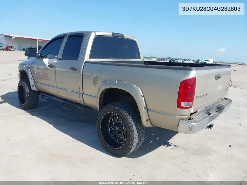 2004 Dodge Ram 2500 Slt/Laramie VIN: 3D7KU28C04G282803 Lot: 42263923