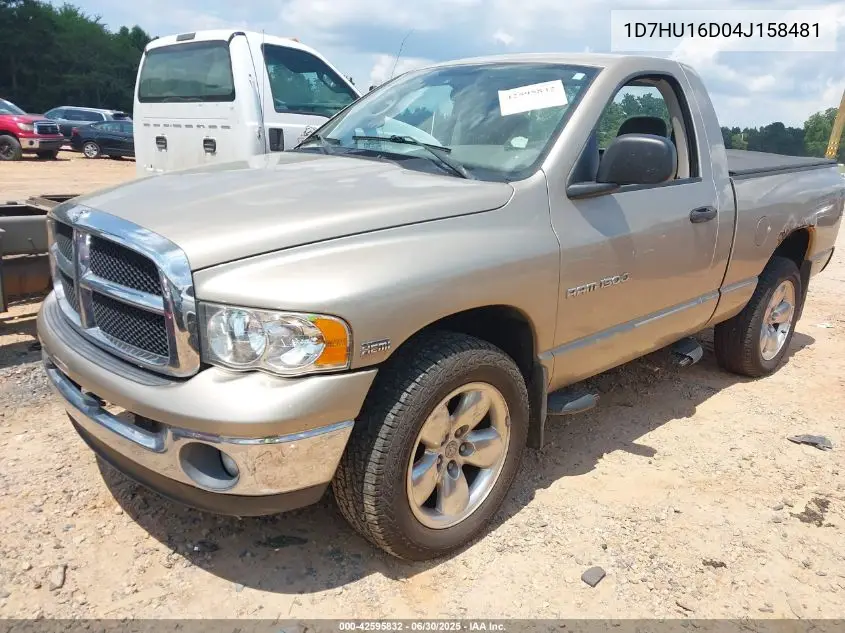 2004 Dodge Ram 1500 Slt/Laramie VIN: 1D7HU16D04J158481 Lot: 42595832