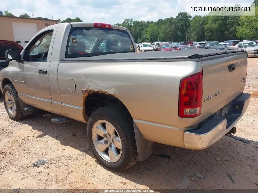 2004 Dodge Ram 1500 Slt/Laramie VIN: 1D7HU16D04J158481 Lot: 42595832
