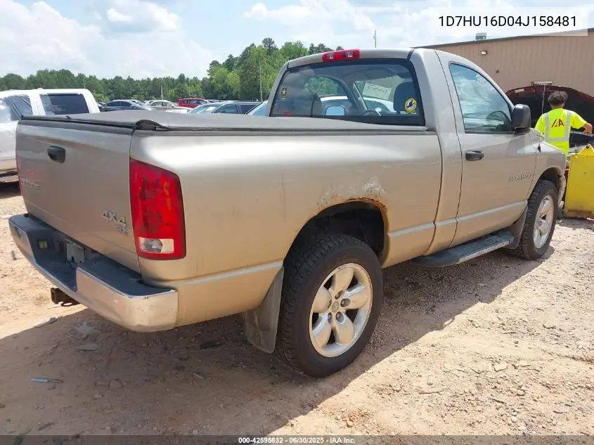 2004 Dodge Ram 1500 Slt/Laramie VIN: 1D7HU16D04J158481 Lot: 42595832