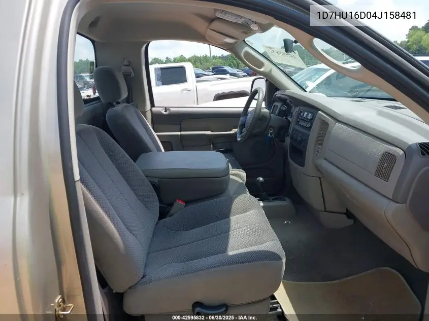 2004 Dodge Ram 1500 Slt/Laramie VIN: 1D7HU16D04J158481 Lot: 42595832