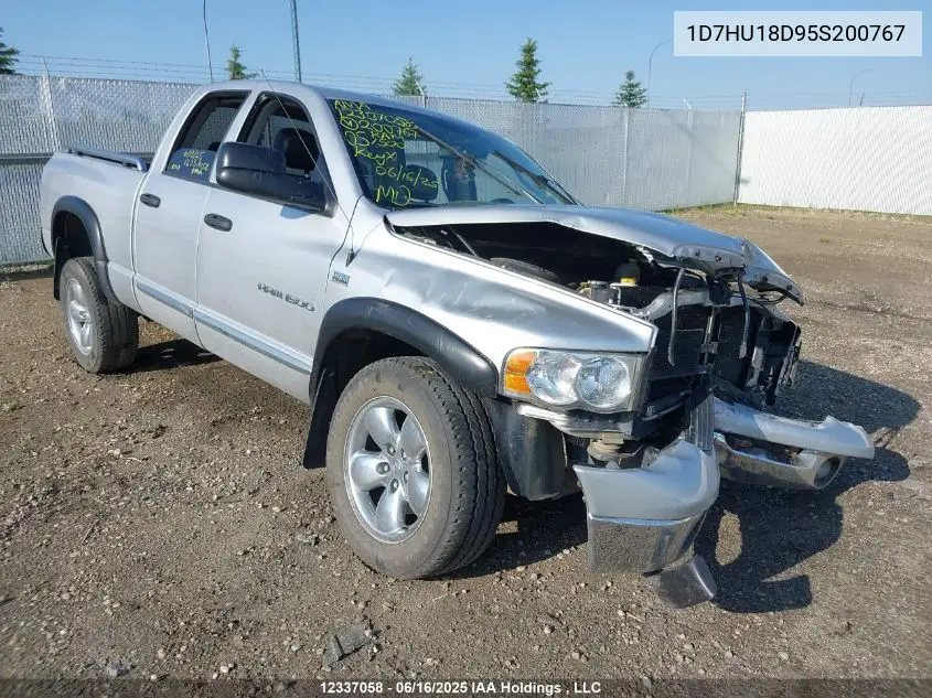2005 Dodge Ram 1500 St/Slt VIN: 1D7HU18D95S200767 Lot: 12337058