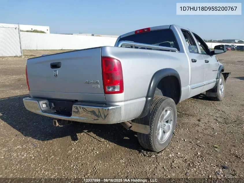 2005 Dodge Ram 1500 St/Slt VIN: 1D7HU18D95S200767 Lot: 12337058