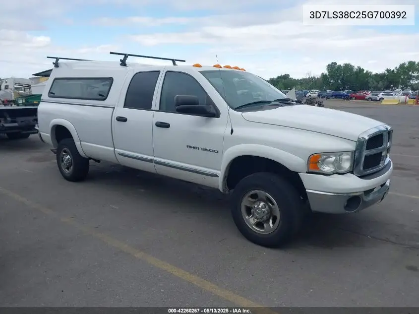 2005 Dodge Ram 3500 Slt/Laramie VIN: 3D7LS38C25G700392 Lot: 42260267