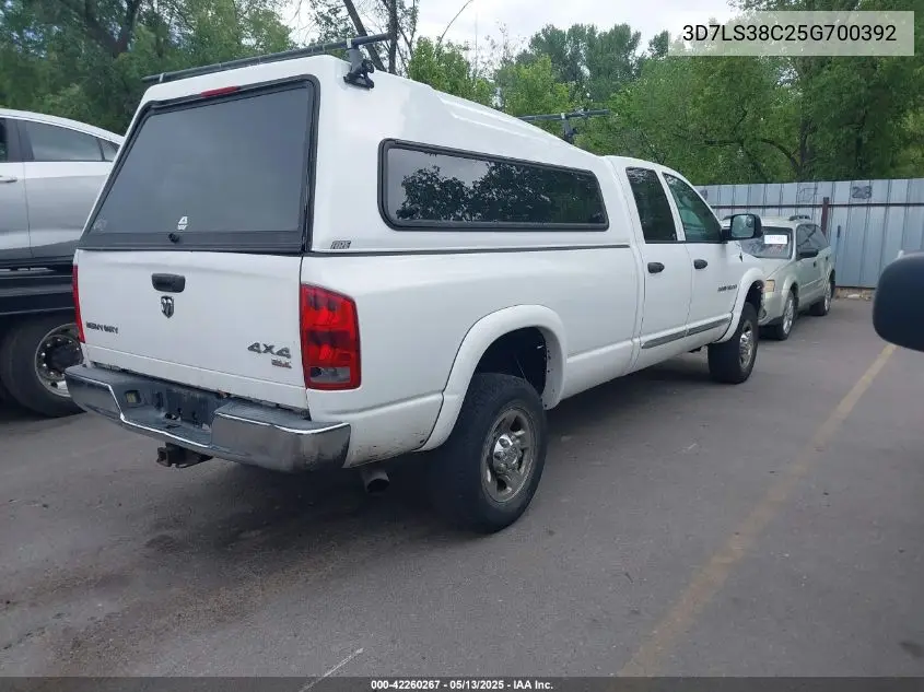 2005 Dodge Ram 3500 Slt/Laramie VIN: 3D7LS38C25G700392 Lot: 42260267