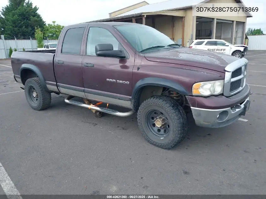 2005 Dodge Ram 2500 Slt/Laramie VIN: 3D7KS28C75G713869 Lot: 42621360