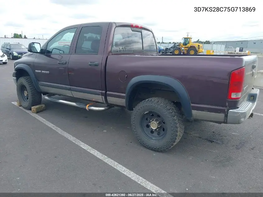 2005 Dodge Ram 2500 Slt/Laramie VIN: 3D7KS28C75G713869 Lot: 42621360