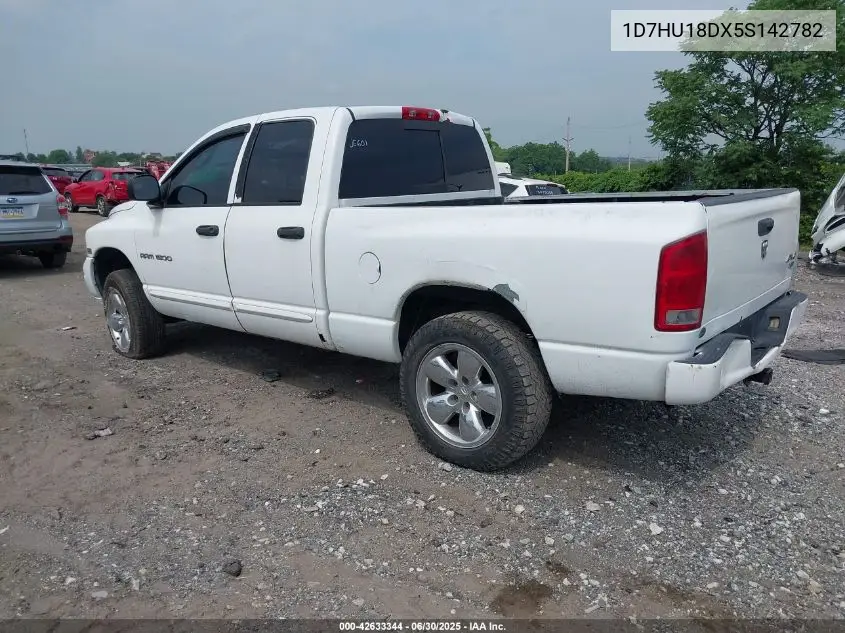 2005 Dodge Ram 1500 Slt/Laramie VIN: 1D7HU18DX5S142782 Lot: 42633344