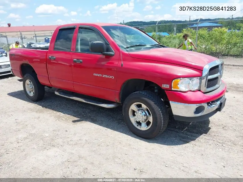 2005 Dodge Ram 2500 Slt/Laramie VIN: 3D7KS28D25G841283 Lot: 42646821