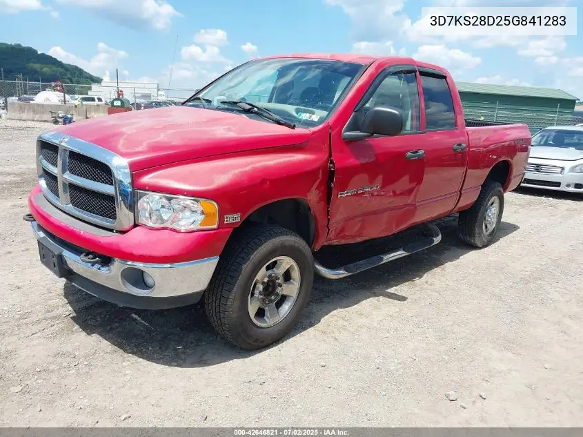 2005 Dodge Ram 2500 Slt/Laramie VIN: 3D7KS28D25G841283 Lot: 42646821