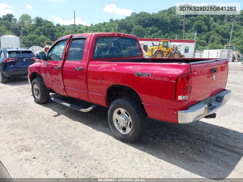 2005 Dodge Ram 2500 Slt/Laramie VIN: 3D7KS28D25G841283 Lot: 42646821