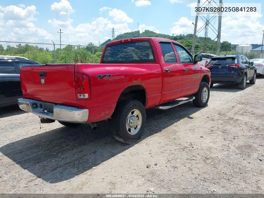 2005 Dodge Ram 2500 Slt/Laramie VIN: 3D7KS28D25G841283 Lot: 42646821