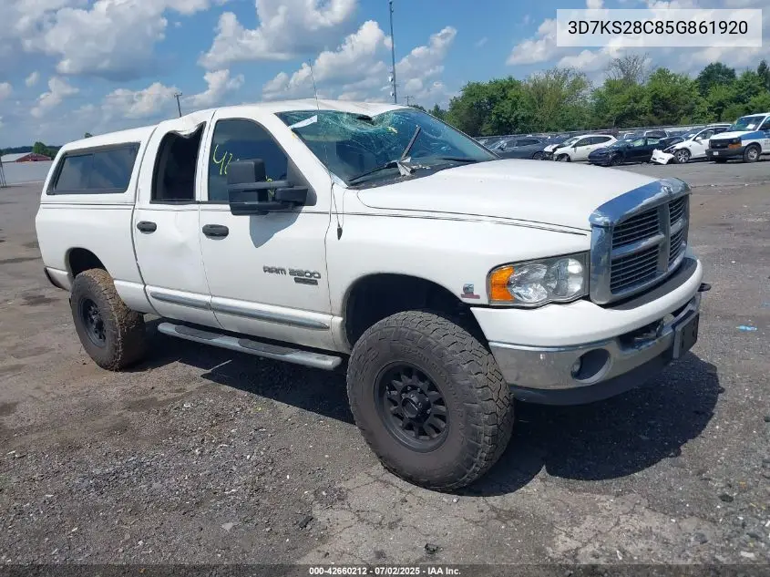 2005 Dodge Ram 2500 Slt/Laramie VIN: 3D7KS28C85G861920 Lot: 42660212