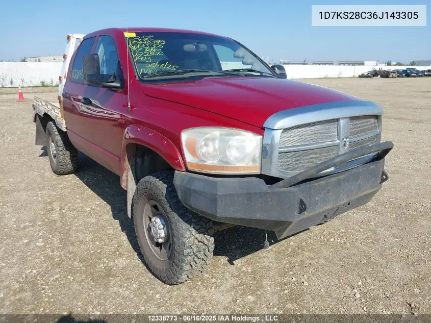2006 Dodge Ram 2500 St/Slt VIN: 1D7KS28C36J143305 Lot: 12338773