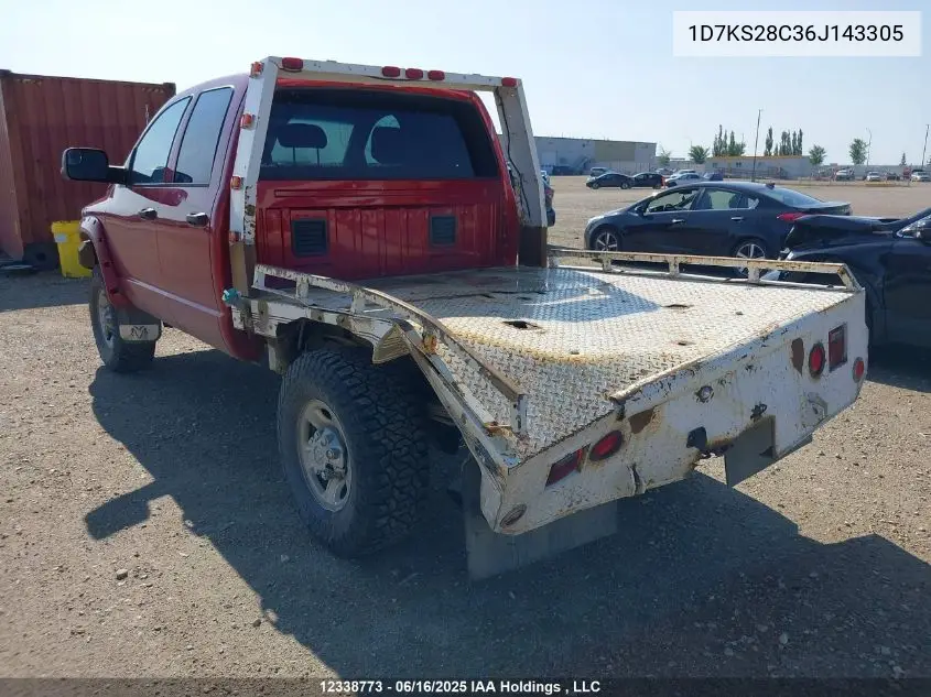 2006 Dodge Ram 2500 St/Slt VIN: 1D7KS28C36J143305 Lot: 12338773