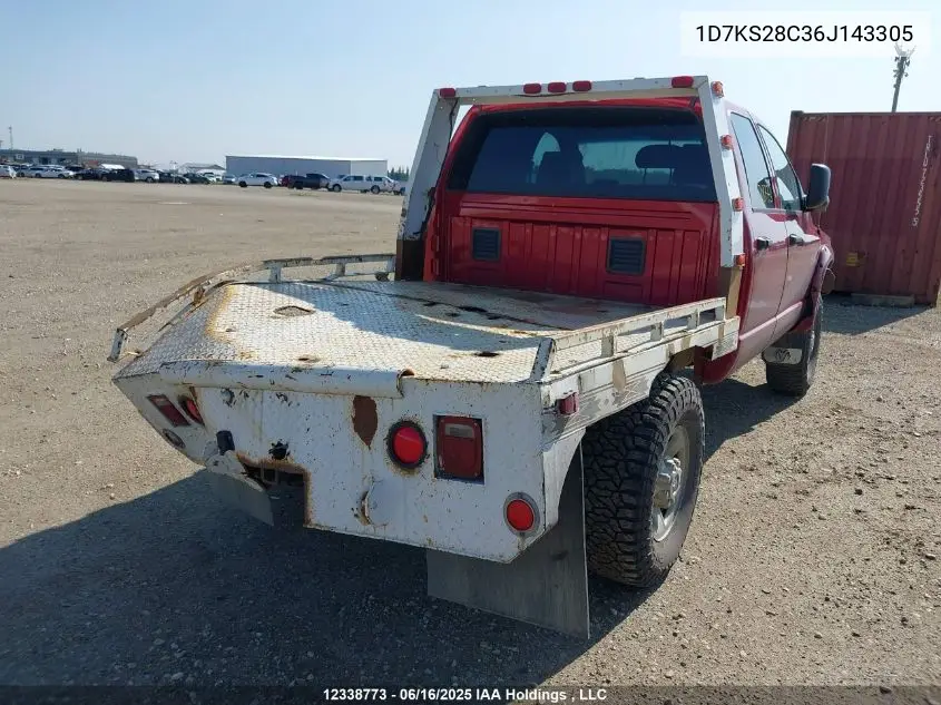 2006 Dodge Ram 2500 St/Slt VIN: 1D7KS28C36J143305 Lot: 12338773
