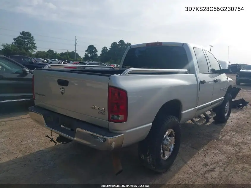 2006 Dodge Ram 2500 Slt/Trx4 Off Road/Sport/Power Wagon VIN: 3D7KS28C56G230754 Lot: 42592648