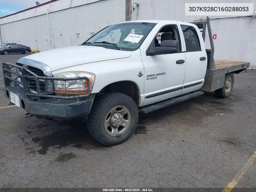 2006 Dodge Ram 2500 Slt/Sport VIN: 3D7KS28C16G288053 Lot: 42613444