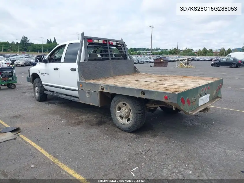 2006 Dodge Ram 2500 Slt/Sport VIN: 3D7KS28C16G288053 Lot: 42613444