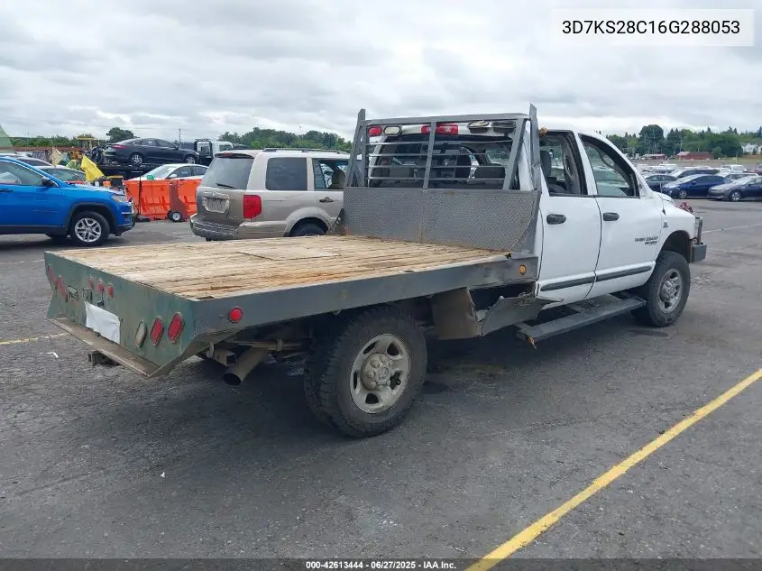 2006 Dodge Ram 2500 Slt/Sport VIN: 3D7KS28C16G288053 Lot: 42613444