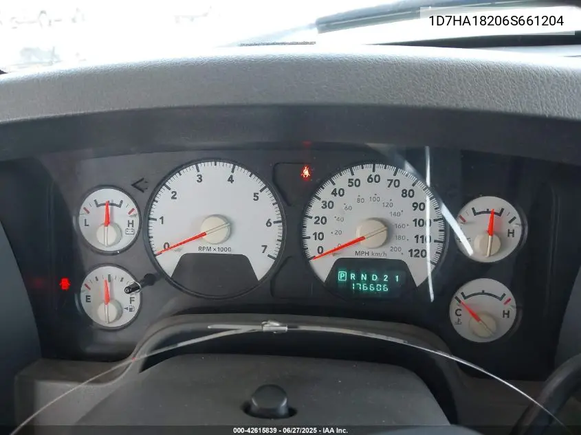 2006 Dodge Ram 1500 Slt VIN: 1D7HA18206S661204 Lot: 42615839